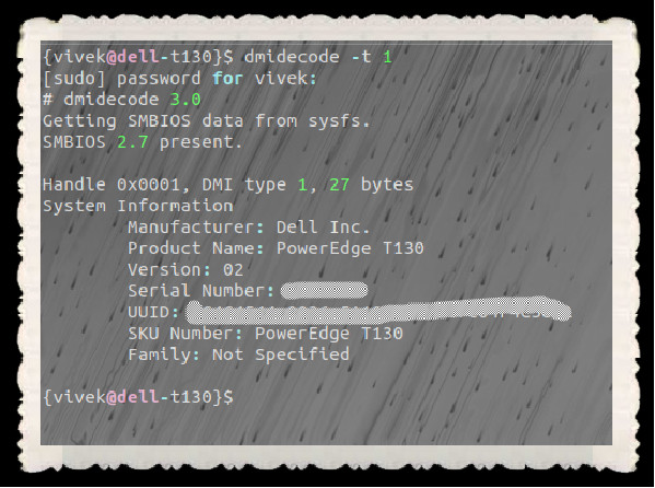 Linux Get Disk Serial Number